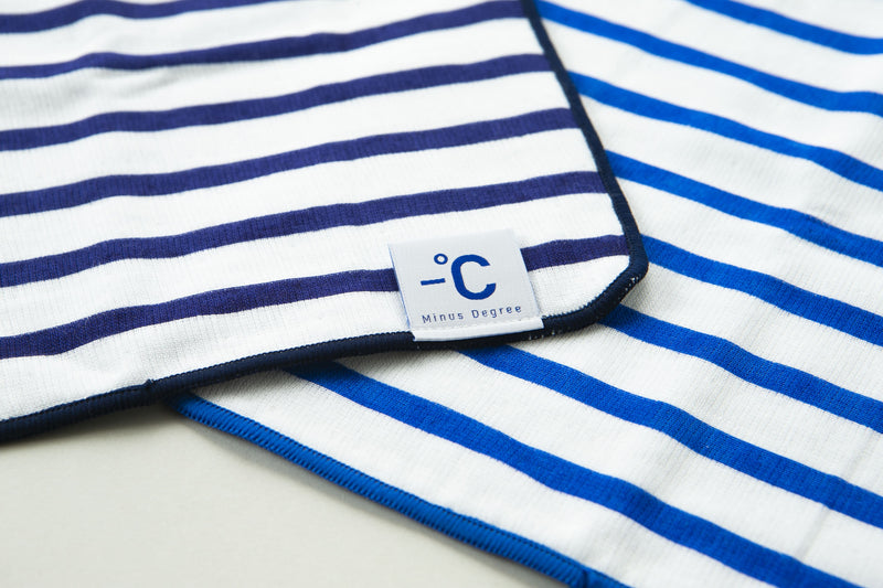 Minus Degree Soft Cool Towel - Navy Stripes